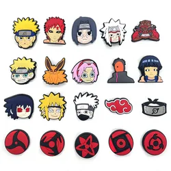 Hot 20Pcs Naruto Decoration Anime new Shoe Crocs Charms fashionable Cute Sandals Shoes Accessories Kawaii PVC DIY for Boys Gifts