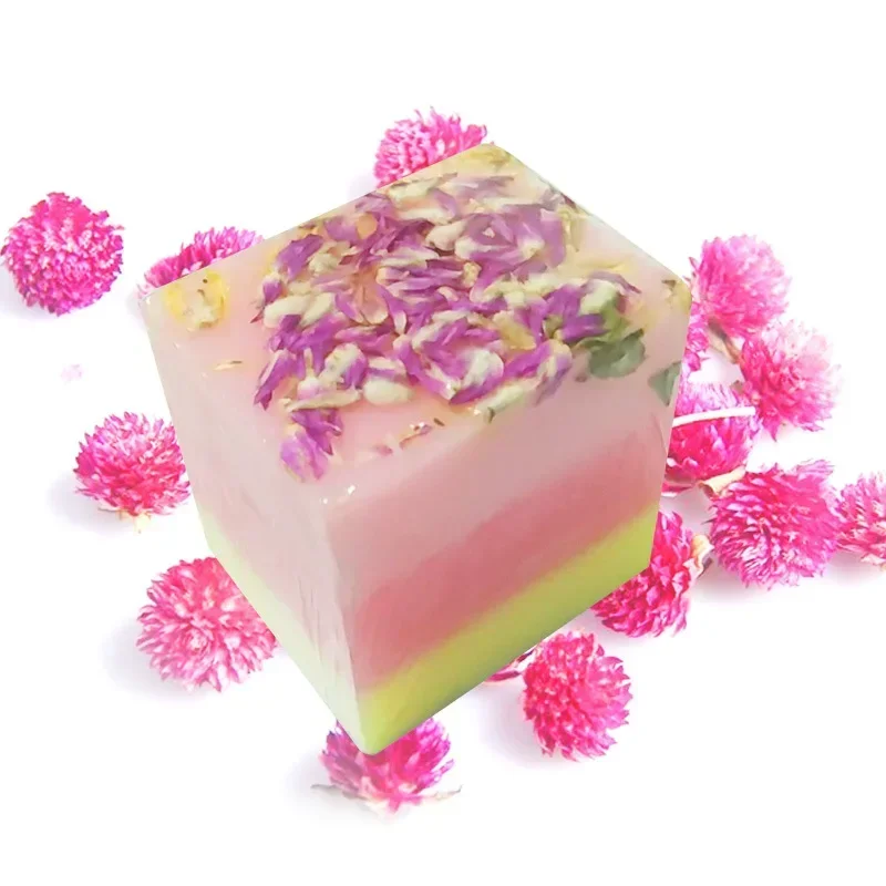 150g Dry Flower Essential Oil Soap Lavender Jasmine Rose Bath Soap Skin Care Cleansing Face Hand Nourishing Handmade Soap