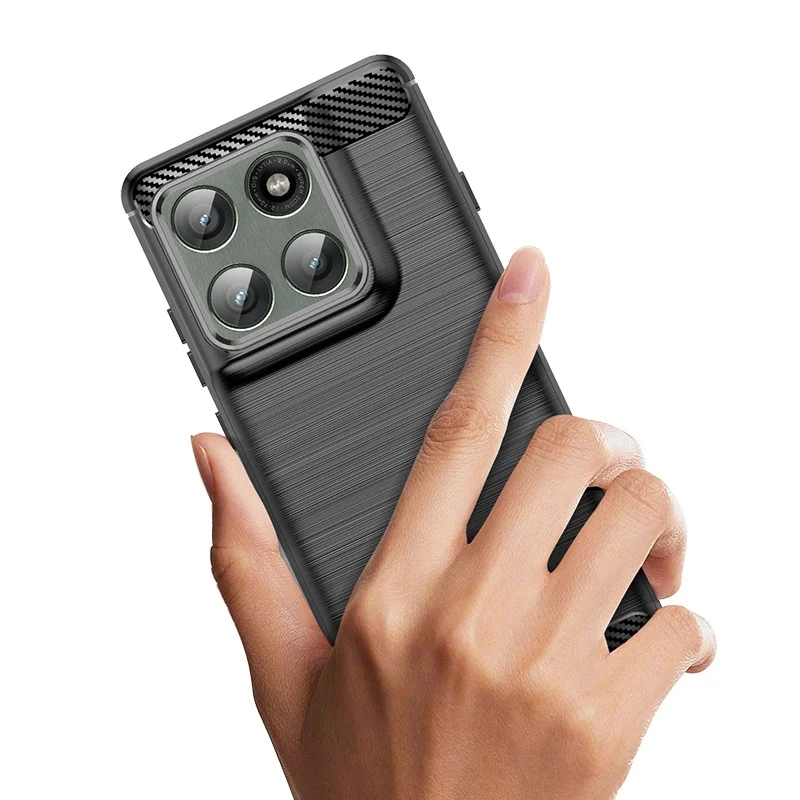 Para Moto Edge 60 Pro funda Moto Edge 60 Pro Capas nuevo TPU suave parachoques trasero fibra de carbono Fundas Motorola Moto Edge 60 Pro