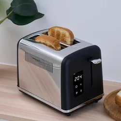 Toaster PC touch screen stainless steel 2 slices six speeds home automatic small toaster breakfast toast