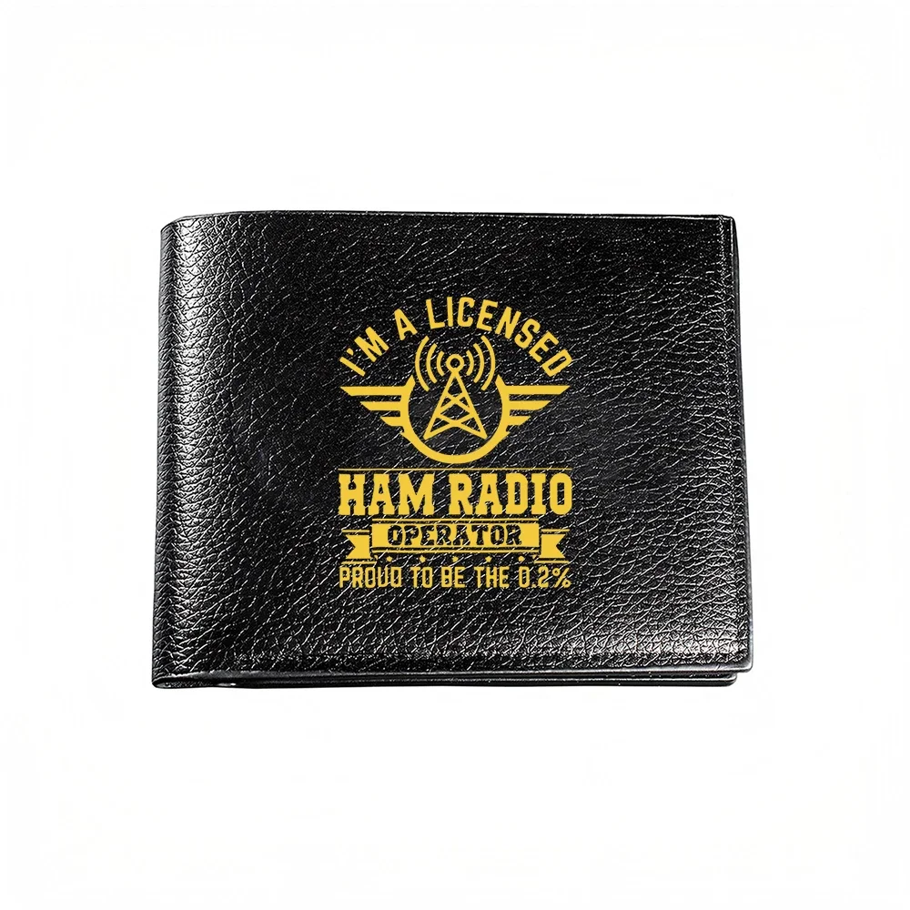 Im A Licensed Ham Radio Operator Proud To Be The 02 Percent Men Wallet Card Holder Casual Business Fashion Print Design