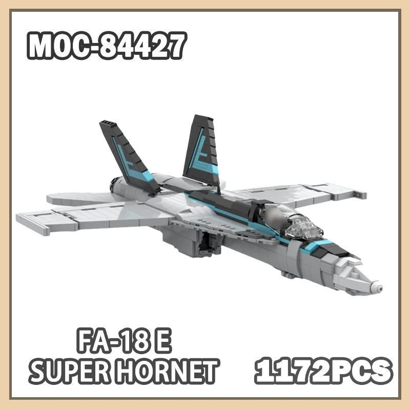 

MOC-84427 FA-18 E Super Hornet Assembling building blocks for fighter jets Complex DIY high-quality Set Creative Gifts 1172PCS