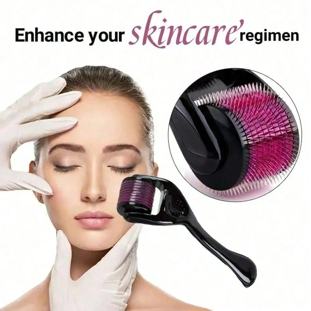 1pc Derma Roller Micro Needles Titanium Mezoroller Microneedle Roller For Face Skin Care Hair Loss Treatment - Detail 1