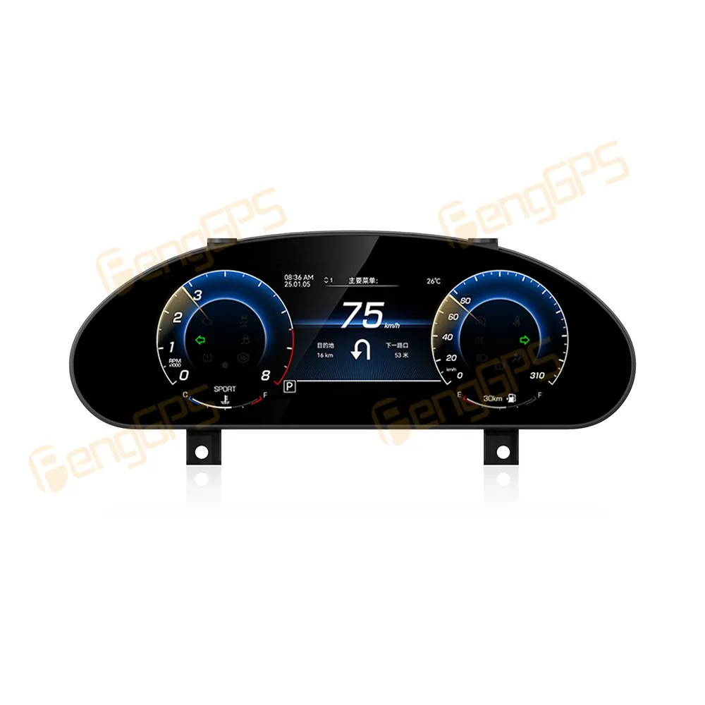 Digital Cluster For Maserati Quattroporte GT 2007-2015 Car LCD Instrument Panel Virtual CockPit Speed Meter Dashboard Linux BT