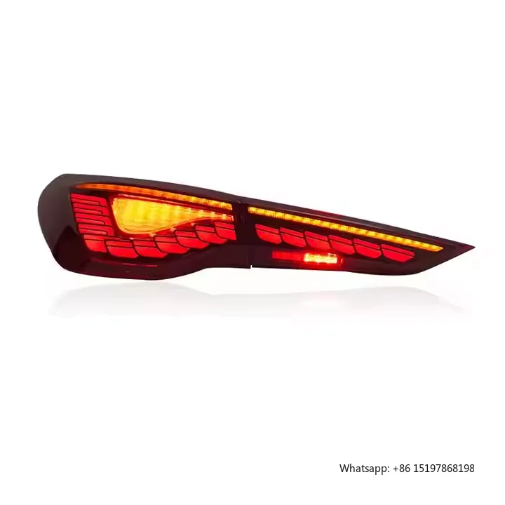 SJC أنظمة إضاءة السيارات السيارات الذيل مصباح لسيارات BMW 4 سلسلة G22 M4 G82 GTS LED المصابيح الخلفية الجمعية اكسسوارات السيارات أضواء خلفية