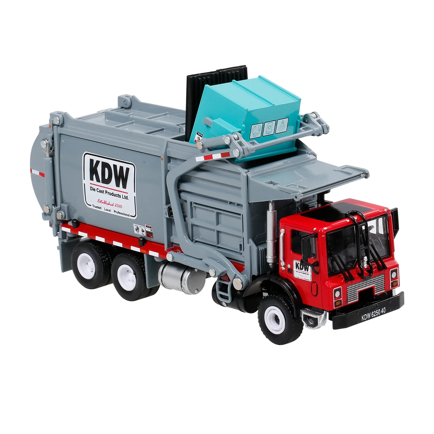 

%a for Diecast Barreled Garbage Carrier Truck 1:24 Waste Material Transporter Vehicle Model Hobby Toys For Kids Christmas Gift