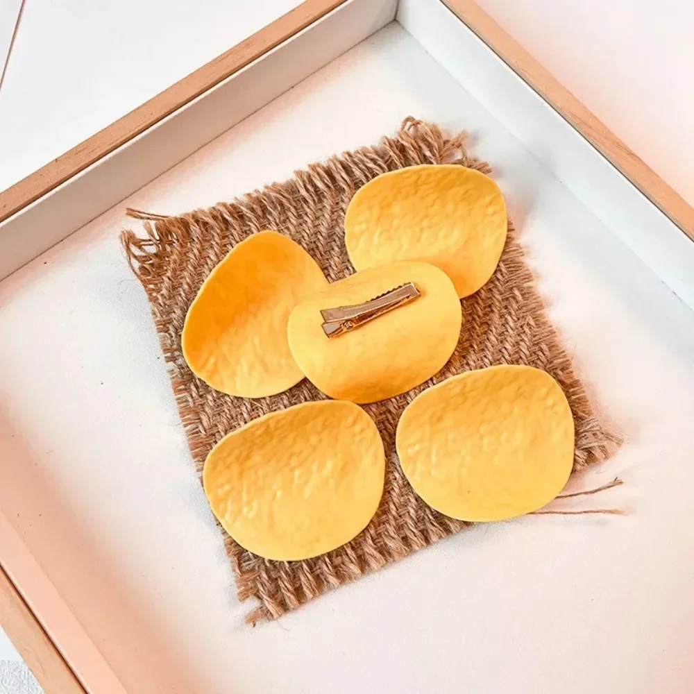 رقاقة البطاطس المقلية دبوس الشعر أغطية الرأس إكسسوارات الشعر محاكاة رقاقة البطاطس مشبك شعر للفتياتраыыыыыыыыыы