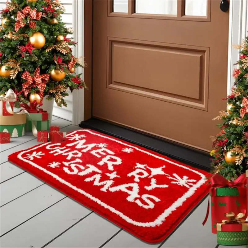 Teal Chunky Knit Blanket Christmas Bathroom Rugs Santa Cute Bath Rugs Red White Bath Mat Non Slip Summer Blanket Full Size