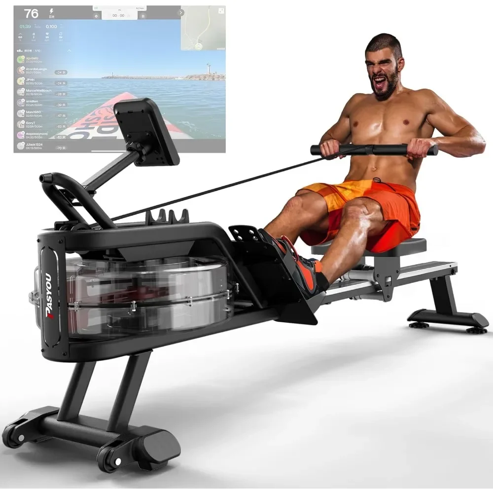 

Rowing Machines for Home - for Cardio Training, Water Rowing Machines with Dedicated Monitor & Bluetooth, 350LBS Weight Capacity