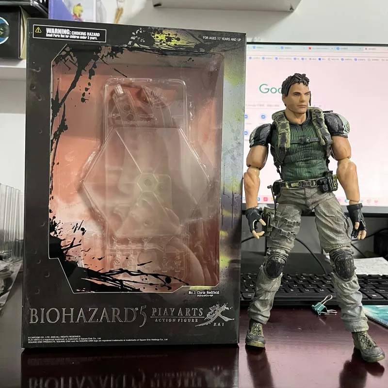 Play Arts Figure Kai Chris Redfield Biohazard 5 Character Articulated Action Figure Model Toy Joint Movable Doll Gift For Friend