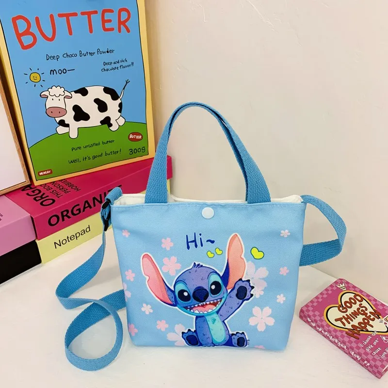 Kawaii Stitch Crossbody Bag Disney Accessories Storage Shoulder Bag Messenger Lilo Backpack Canvas Bag Girl Christmas Gift Kid