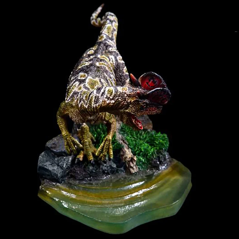 نموذج ديناصور عالي الجودة - لعبة تنين مزدوجة التاج مزدوجة دوارة قابلة للجمع للأغراض التعليمية