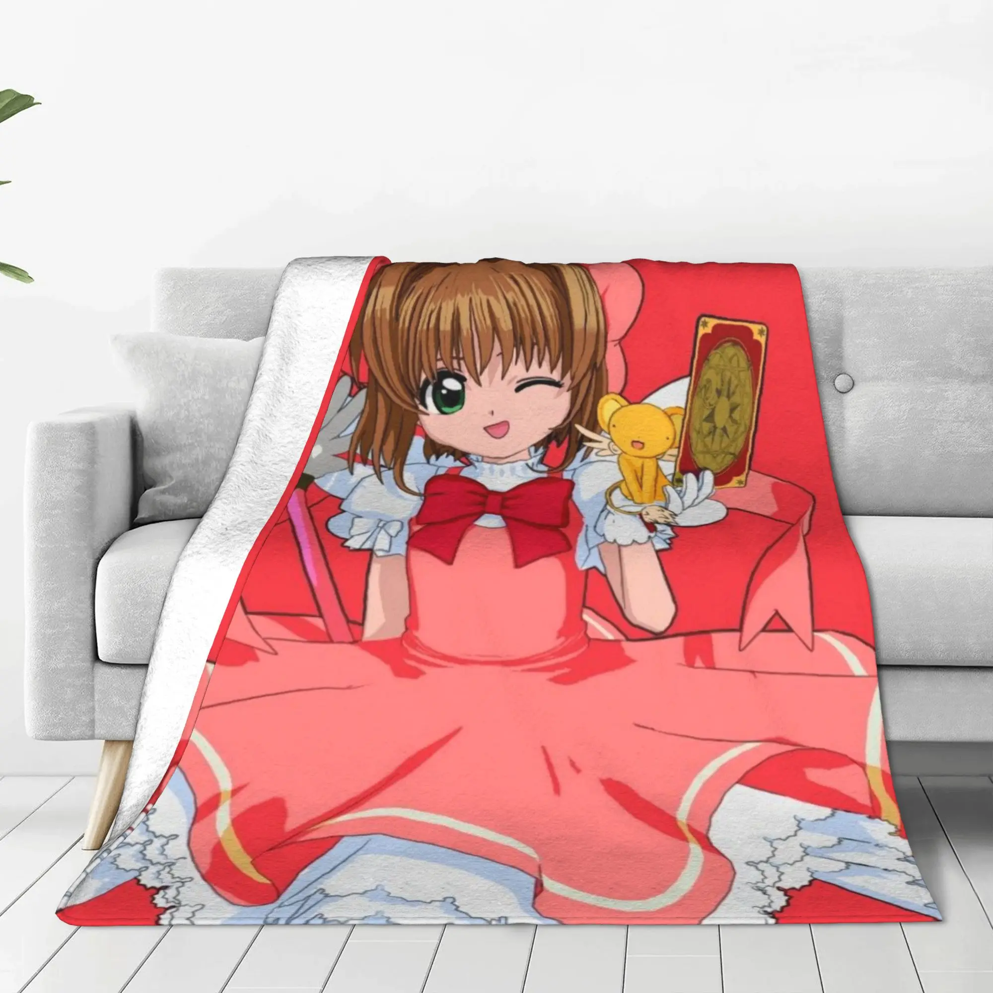 Cardcaptor Sakura Blanket Spring Autumn  Multifunction Lightweight Throw Blankets For Sofa Outdoor Bedding Throws