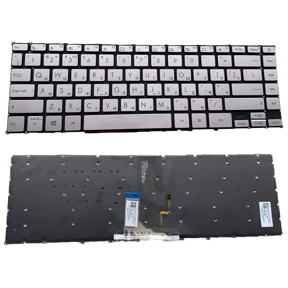 

Для ASUS ZenBook 13 UX325 UX325J UX325JA UX325EA UX325E UX325EA U3700 XUXF3000E русская Серебряная клавиатура с подсветкой