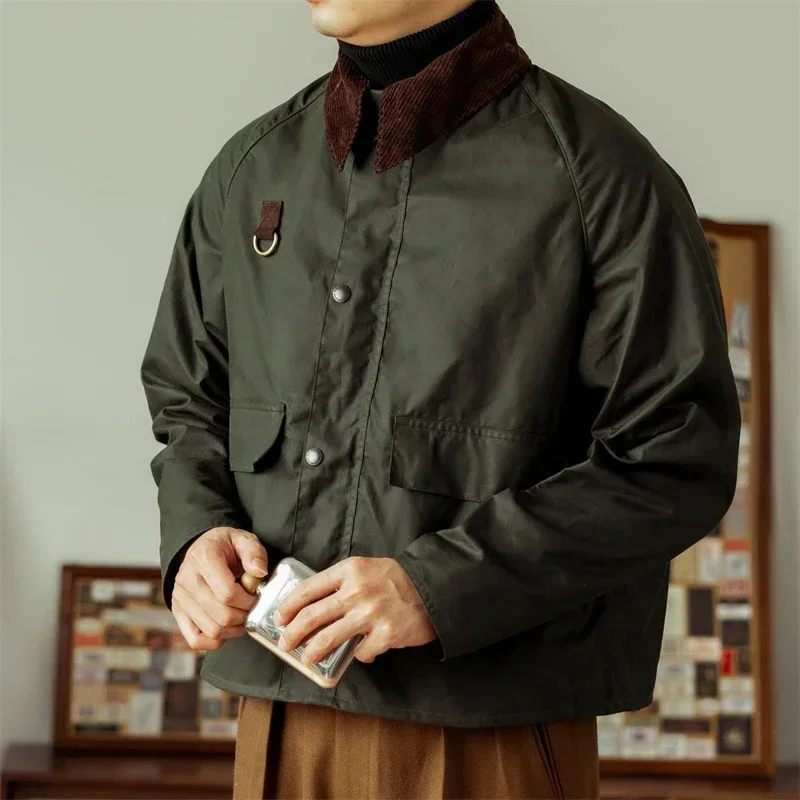 Red Tornado Spey Waxed Cotton Jacket Retro Inspired Fly Fishing Outerwear Boxy Fit