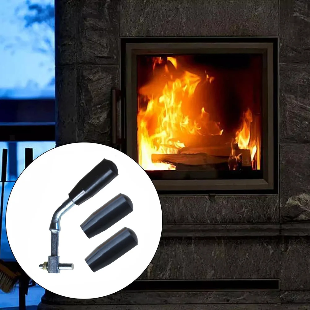 Heating Accessories Boiler Handle Fireplace Upgrade Silver Black 1cm Door Fit Easy Installation Handle Handcrafted Quality