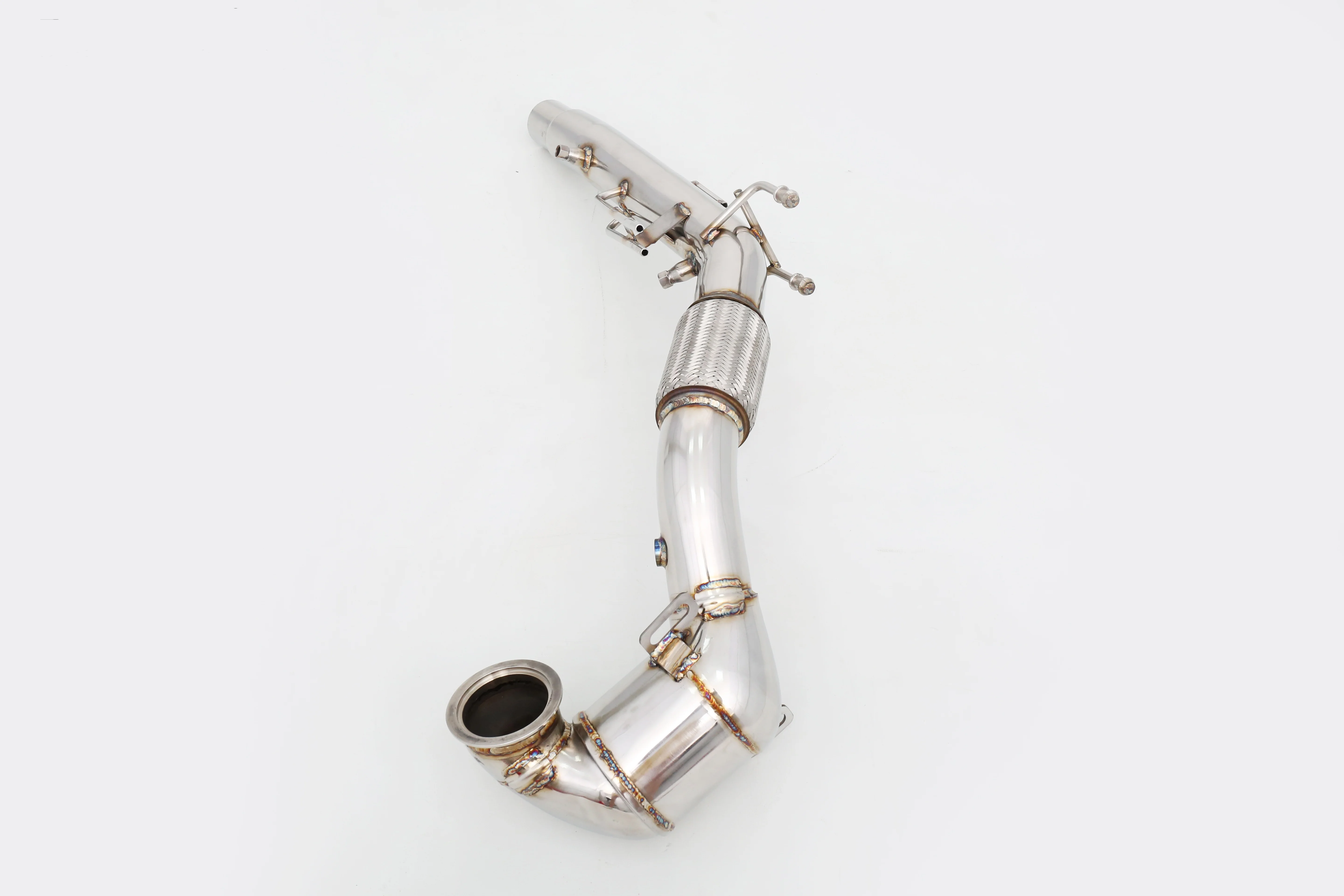 Custom Designed 304 Stainless Steel -Back Race Downpipe Specifically for GTI 8 2.0T Exhaust Pipes