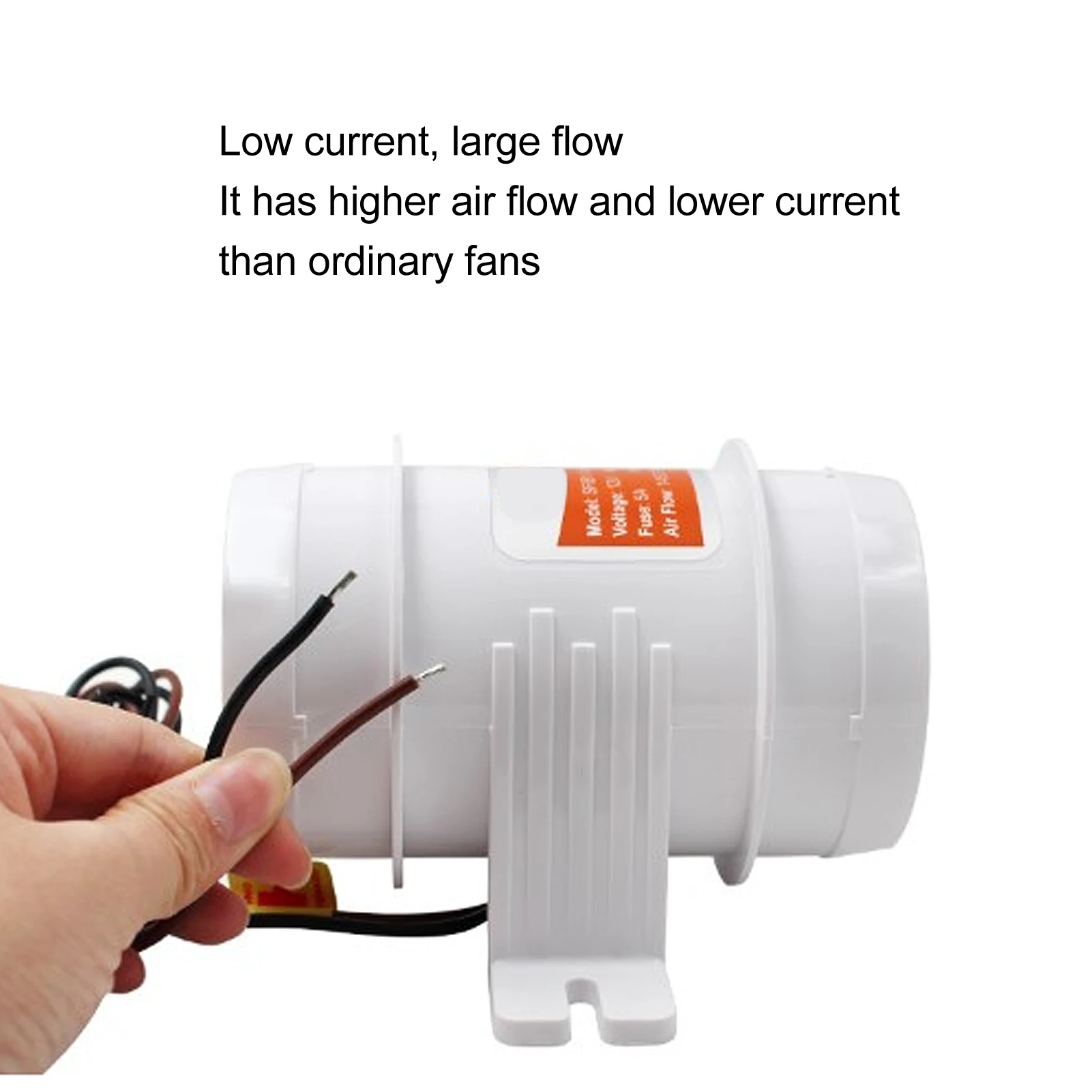 4in Inline Bilge Air Blower DC12V 235CFM High Air Flow Electric Marine In Line Fan for RVs Boats Yachts