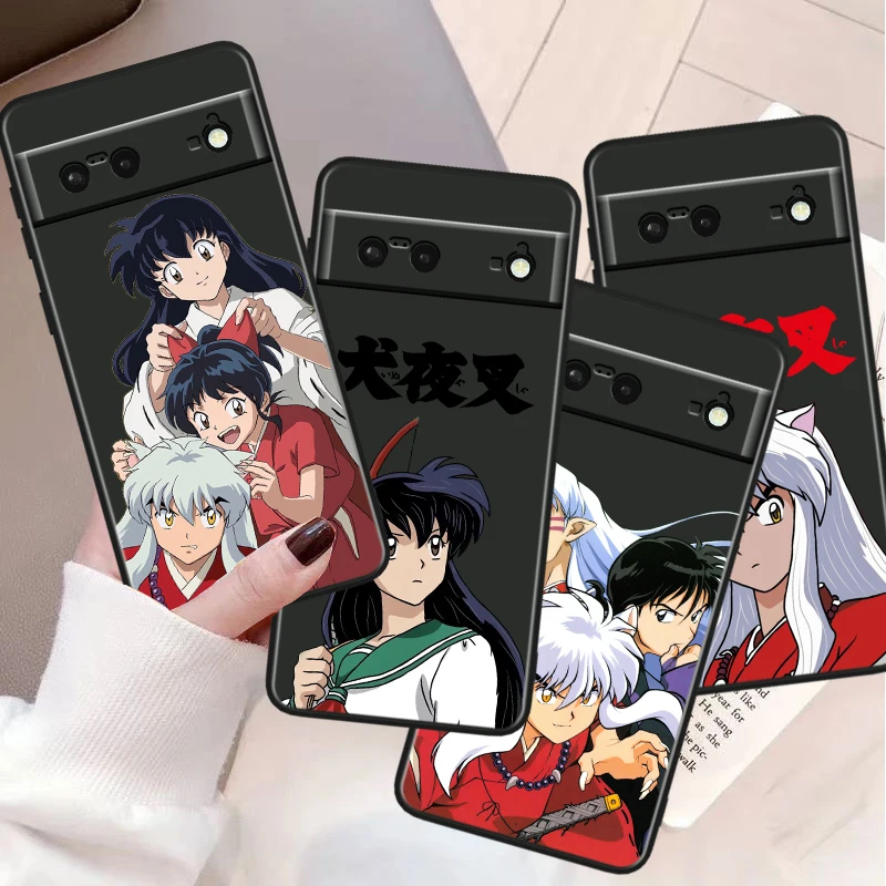 Inuyasha Sesshoumaru Shockproof Cover For Google Pixel 8 7A 6A 5A 5 4 4A XL Pro 5G Black Phone Case Soft Fundas Capa Phone Case