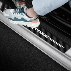 For Kia Sportage PHEV AWD GT-Line X-Line HEV Car Scuff Plate Carbon Fiber Vinyl Sticker Door SIll Decoration Waterproof Decals