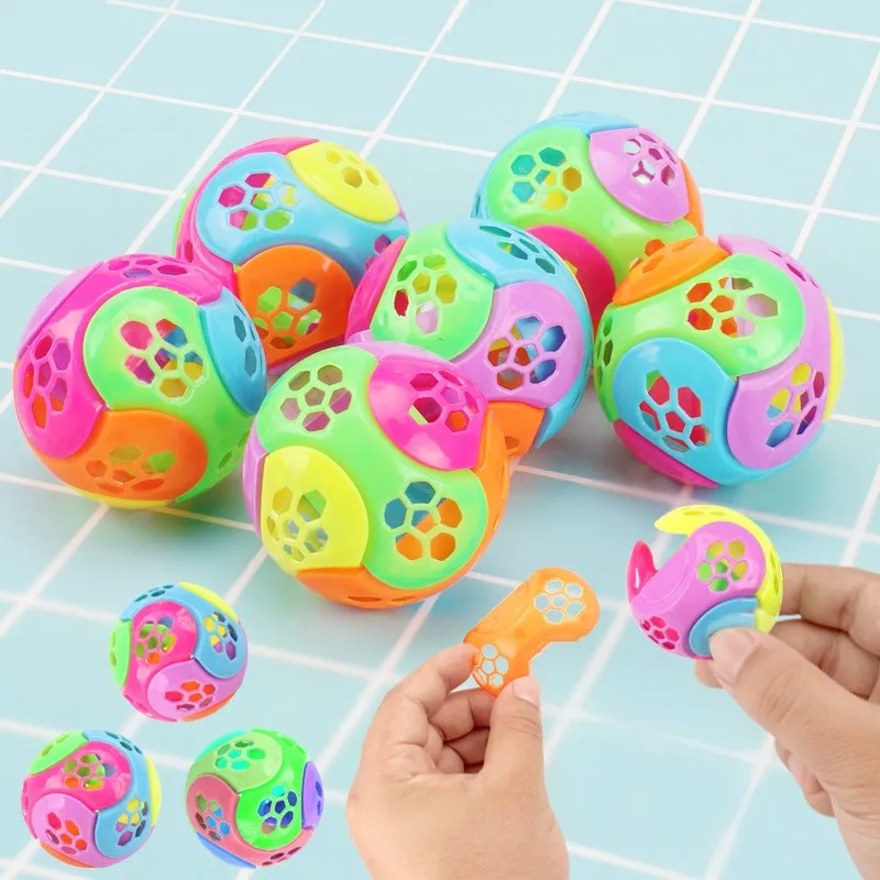 1/3/5pcs giocattoli a sfera assemblati in plastica colorata giocattoli educativi per bambini fai da te smontaggio palla giocattolo regali per l'asilo