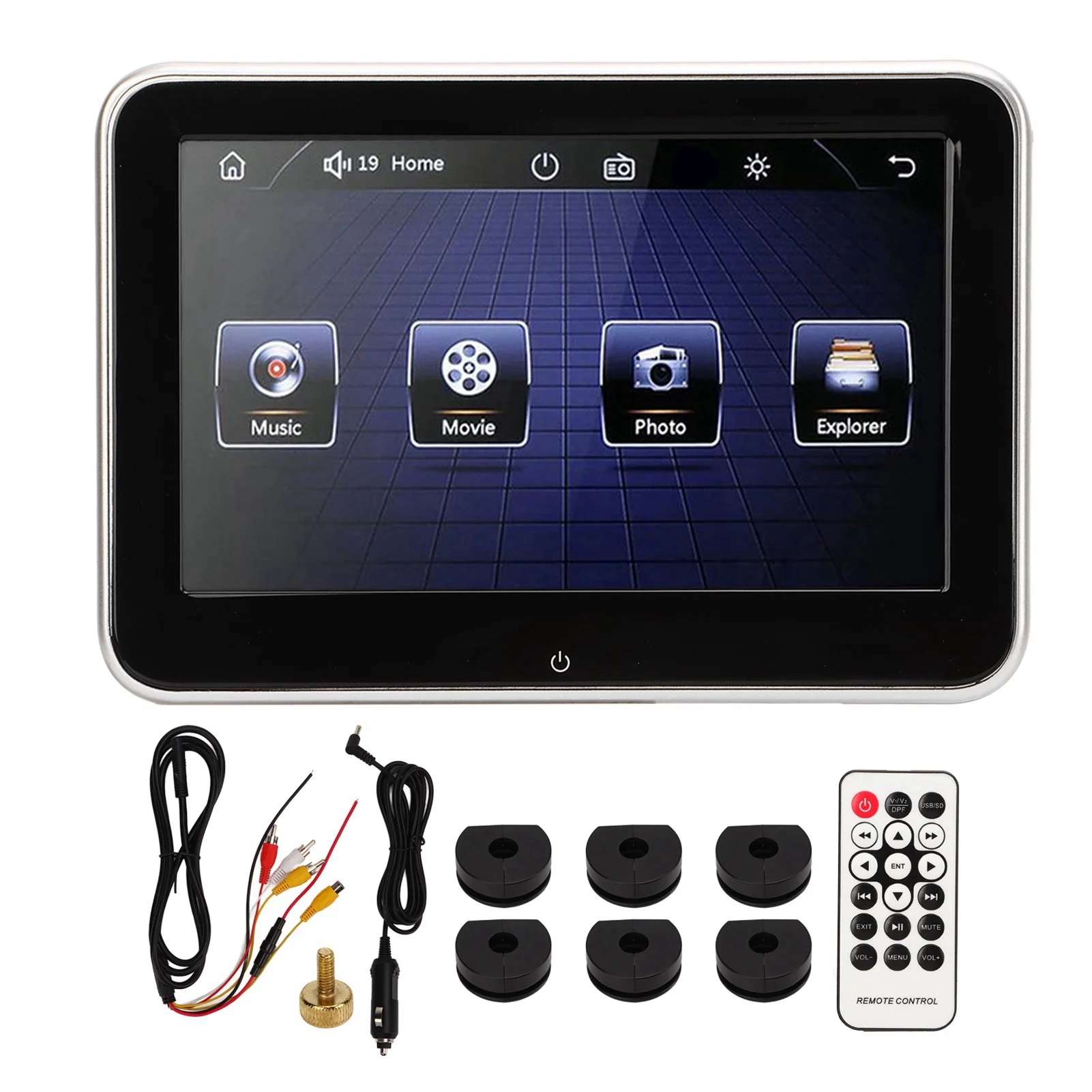 

Car Headrest Monitor 8in IPS Touch Screen MP5 Player Rear Seat Entertainment System DC 12V