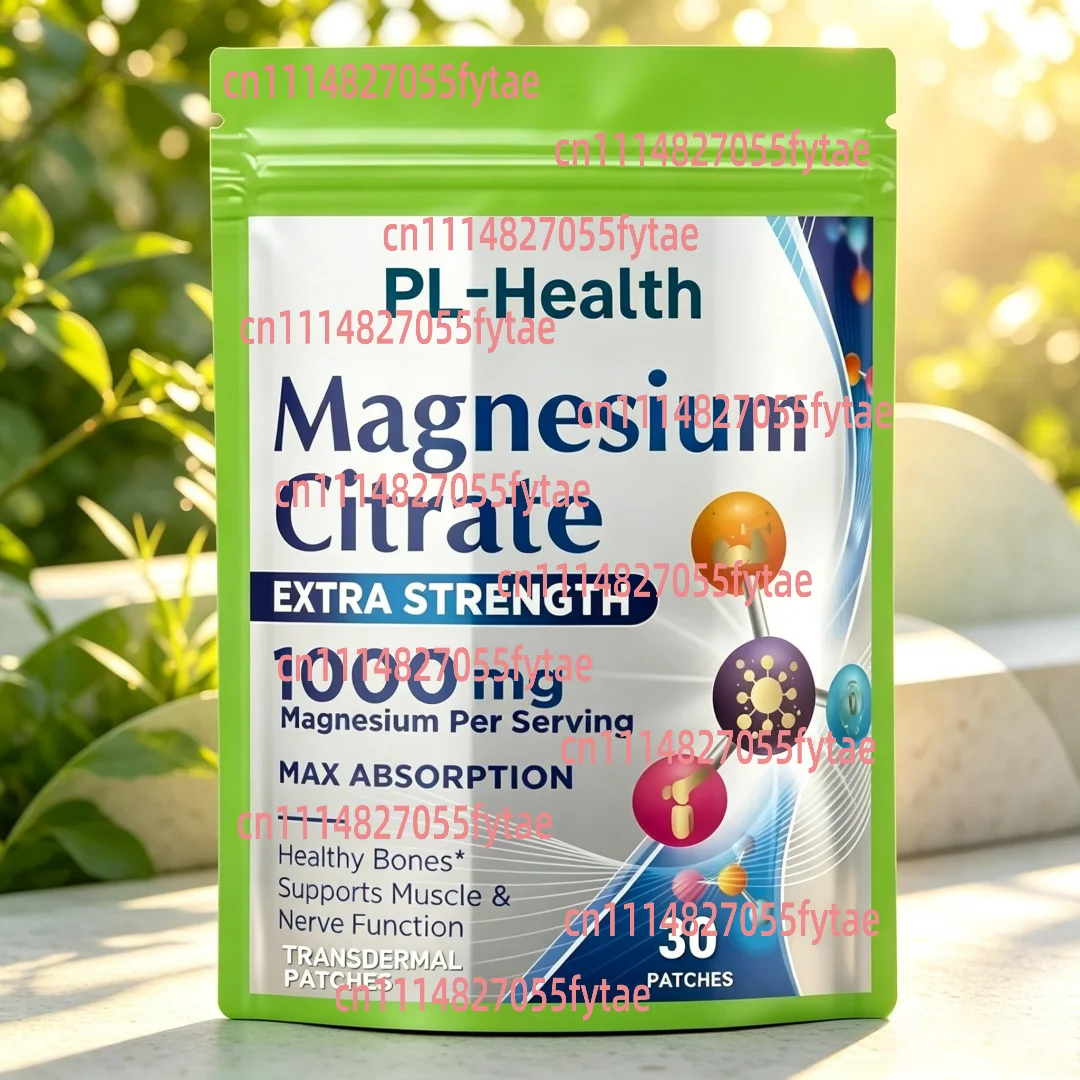 30 Patches Magnesium Complex Transdermal Patches Citrate & Oxide for Heart, Muscle, Nerve, Bone Health & Stress Relief