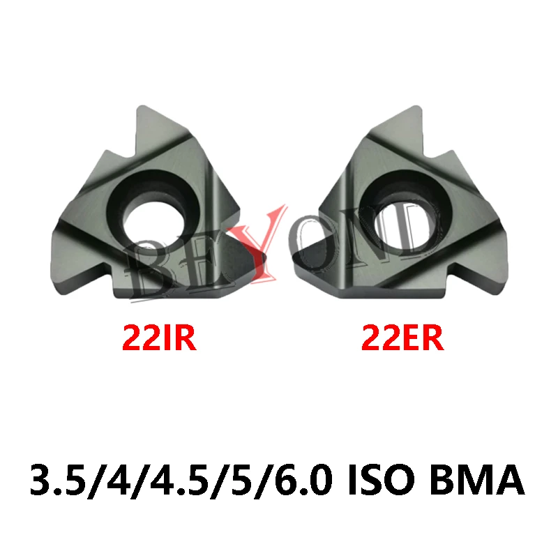 

22ER 22IR 3.5 4.0 4.5 5.0 6.0 ISO BMA 100% Original Threading Carbide Inserts 22 ER IR 4.0ISO Turning Tool 10pcs/box CNC Cutter