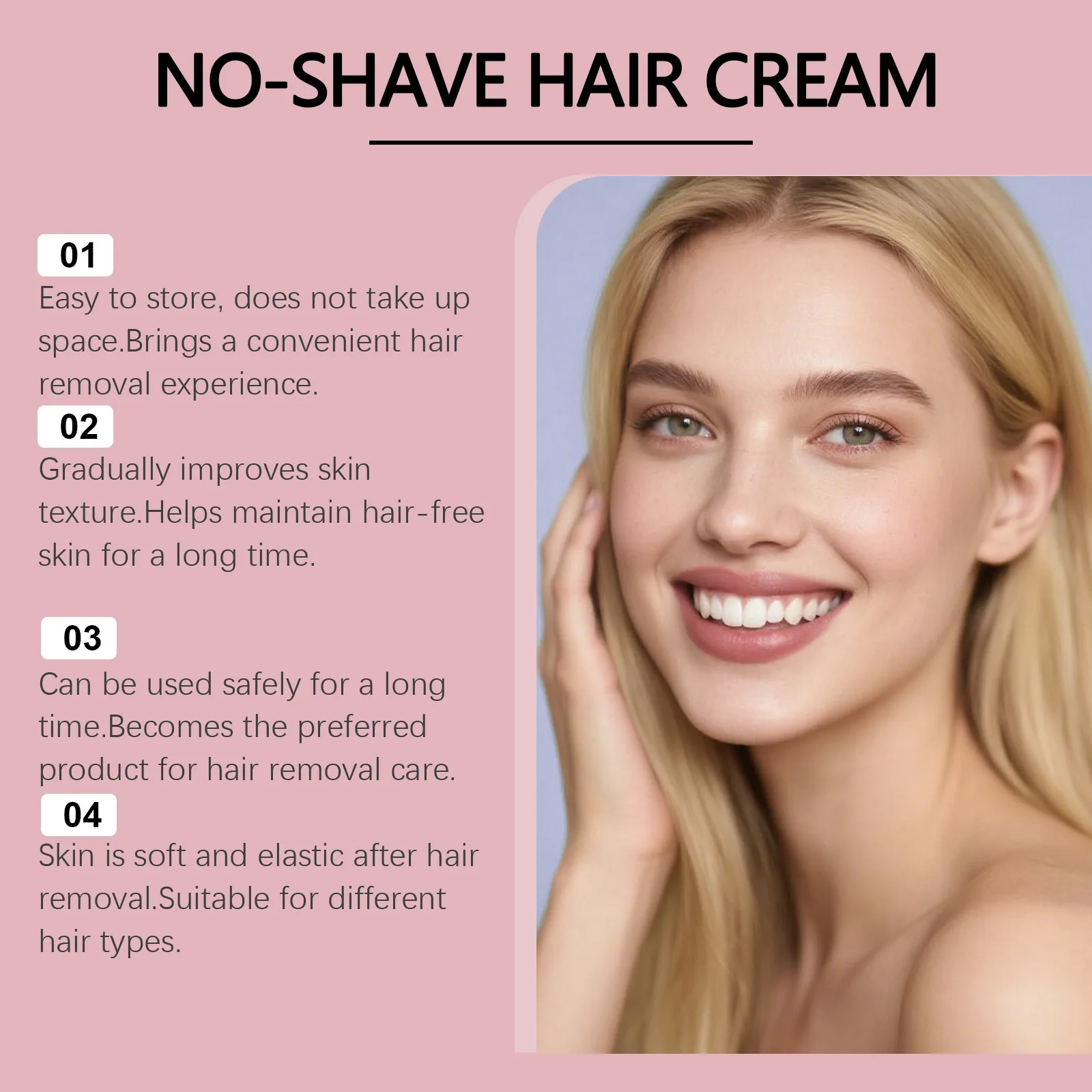 OceAura No Shave كريم إزالة الشعر فيتامين E إزالة الشعر غير المؤلم السلس الحساسة العناية بالبشرة زبدة الشيا إزالة كريم الشعر #5