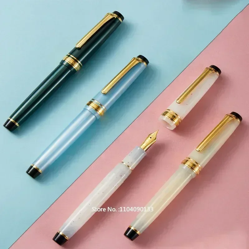 Hot Sailor SHIKIORI Four Season Series 14K Gold Fountain Pen Flat Top Student New Calligraphy Collection Nib With Ink Converter