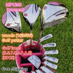 Golf MP1200 ladies golf club full set (12 pcs) free shipping strap rods without ball bags