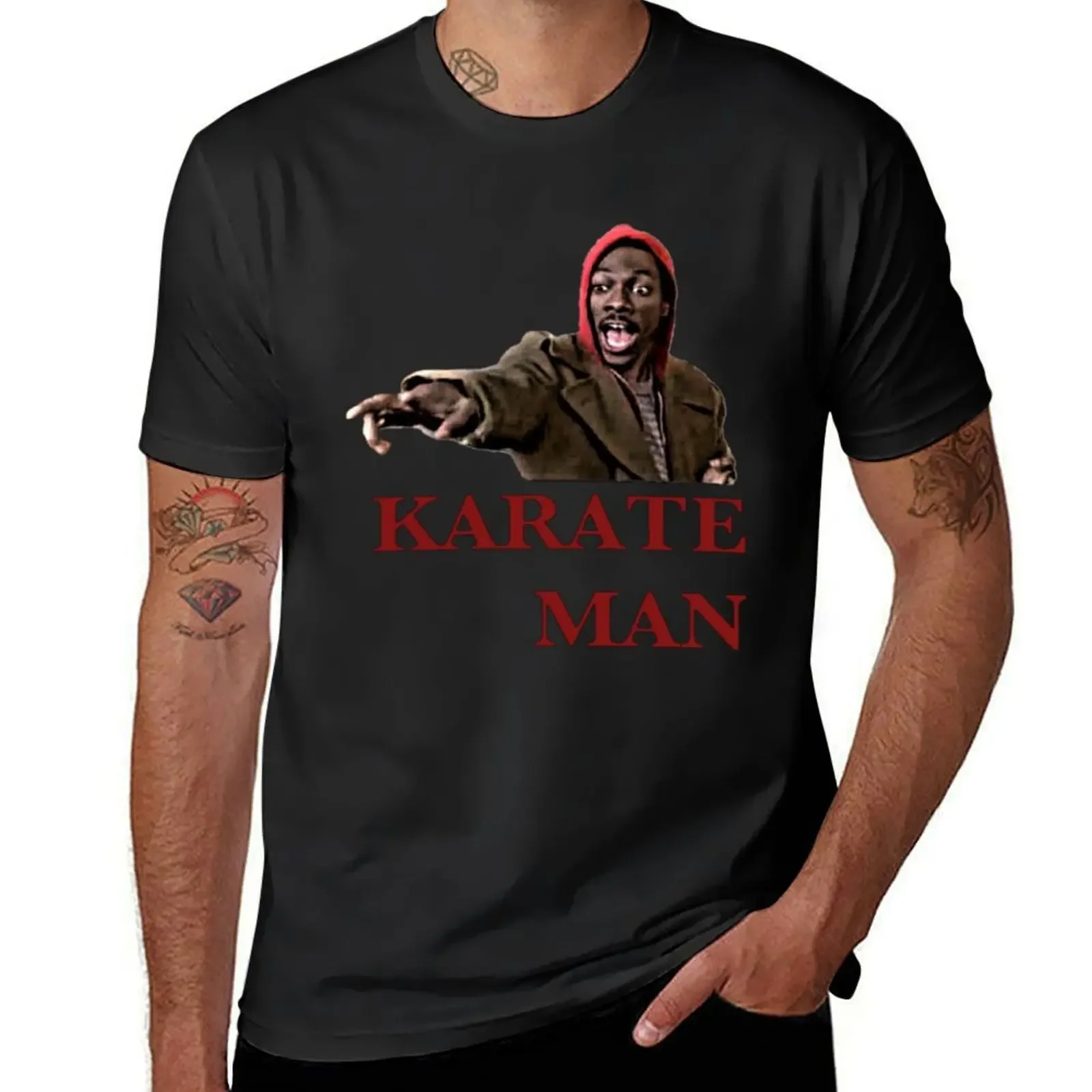 Karate Man Valentine T-Shirt anime stuff oversized graphic tee mens cotton t shirts