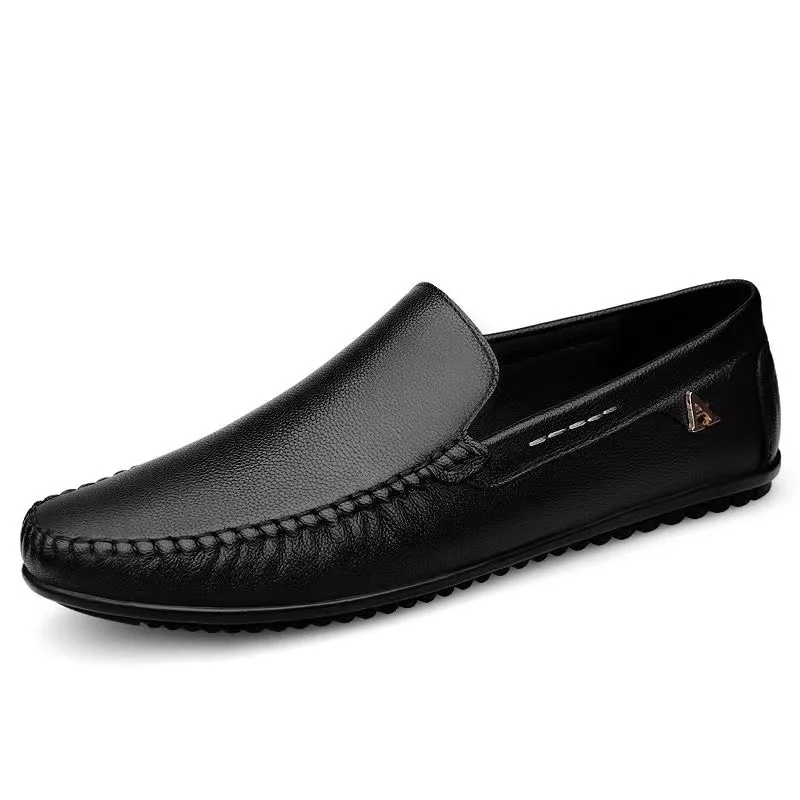 Genuine Leather Mens Shoes Luxury Business Casual Slip on Formal Loafers Men Moccasins Black Male Driving Shoes Sneakers