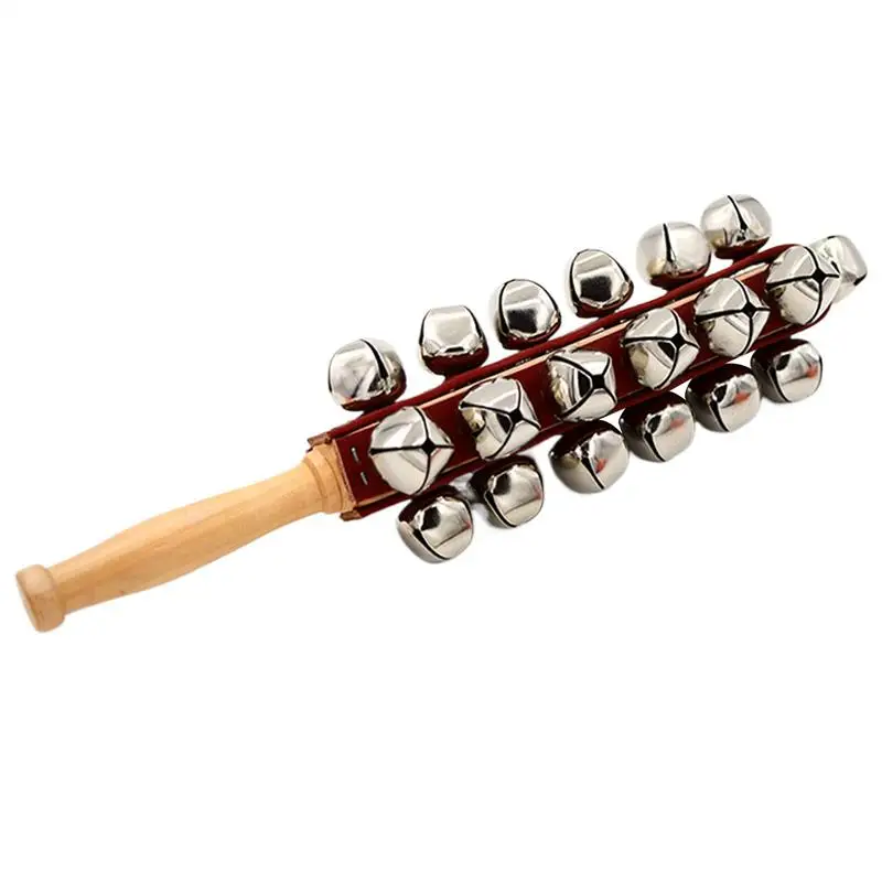 

Handheld Jingle Bells Hand Jingle Bells With Wooden Handle Home School Music Learning Supplies Percussion Rattles Children's