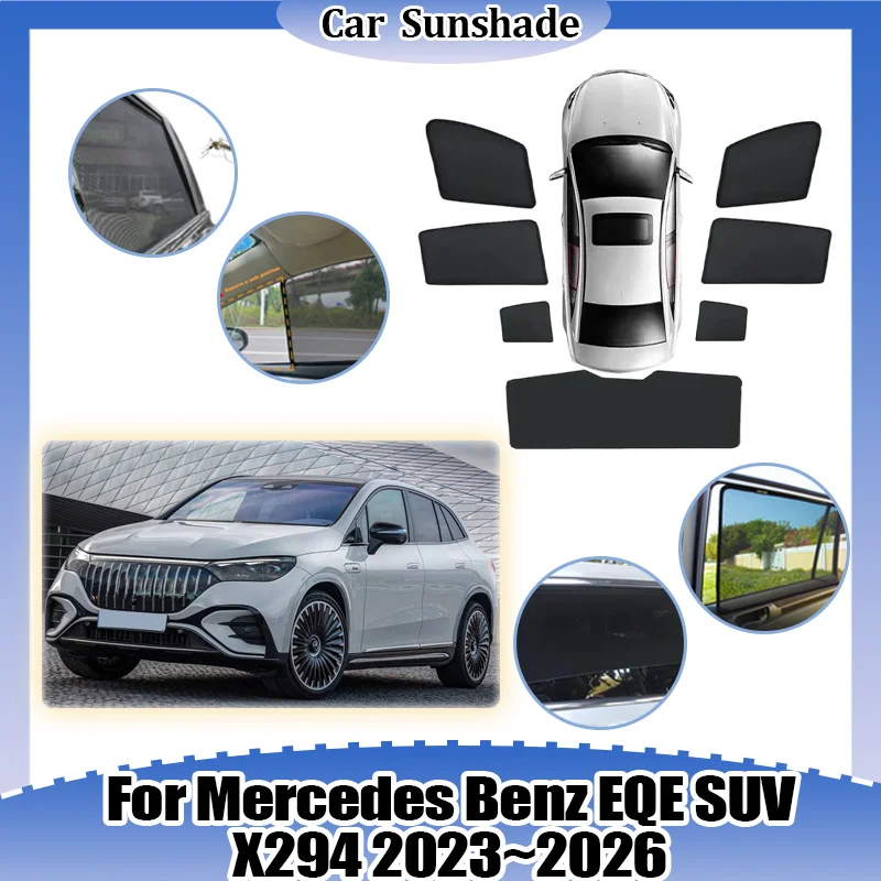 

Солнцезащитный козырек для Mercedes-Benz EQE SUV X294 2023-2026: теплоизоляция, защита от УФ-лучей, шторка для конфиденциальности, аксессуары для автомобиля