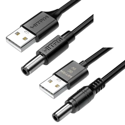 USB 전원 부스트 라인 USB-A to DC9V / 12V 변환기 어댑터 케이블 QC3.0 WiFi 라우터 스피커 용 2.5x5.5mm 플러그 2.1x5.5mm