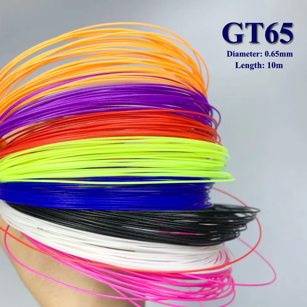 

JNM 5pcs/Lot GT65 High Elastic Nylon Fiber Badminton String 25LBS-30LBS Professional Intermediate & Senior 0.66mm*10m