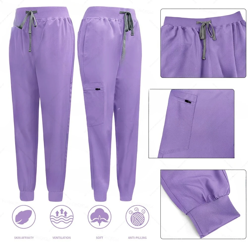 スリムフィット医療スクラブ制服女性スクラブセット看護アクセサリー病院手術ガウン歯科医院美容院作業服