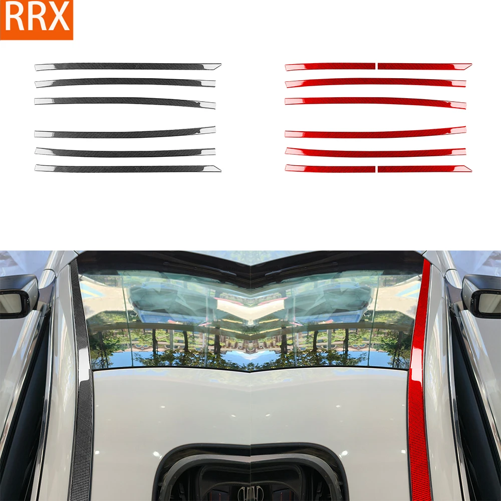 For BMW 7 Series G11 G12 2015-2022 Real Carbon Fiber Sticker Door Top Panel Trim strip Car inside decorative Accessories