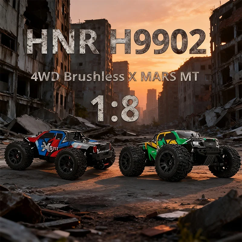 

HNR H9902 Remote Control Electric Model Car 1:8 Scale RTR Monster Truck Four-Wheel Drive Off-Road Vehicle Brushless X MARS MT