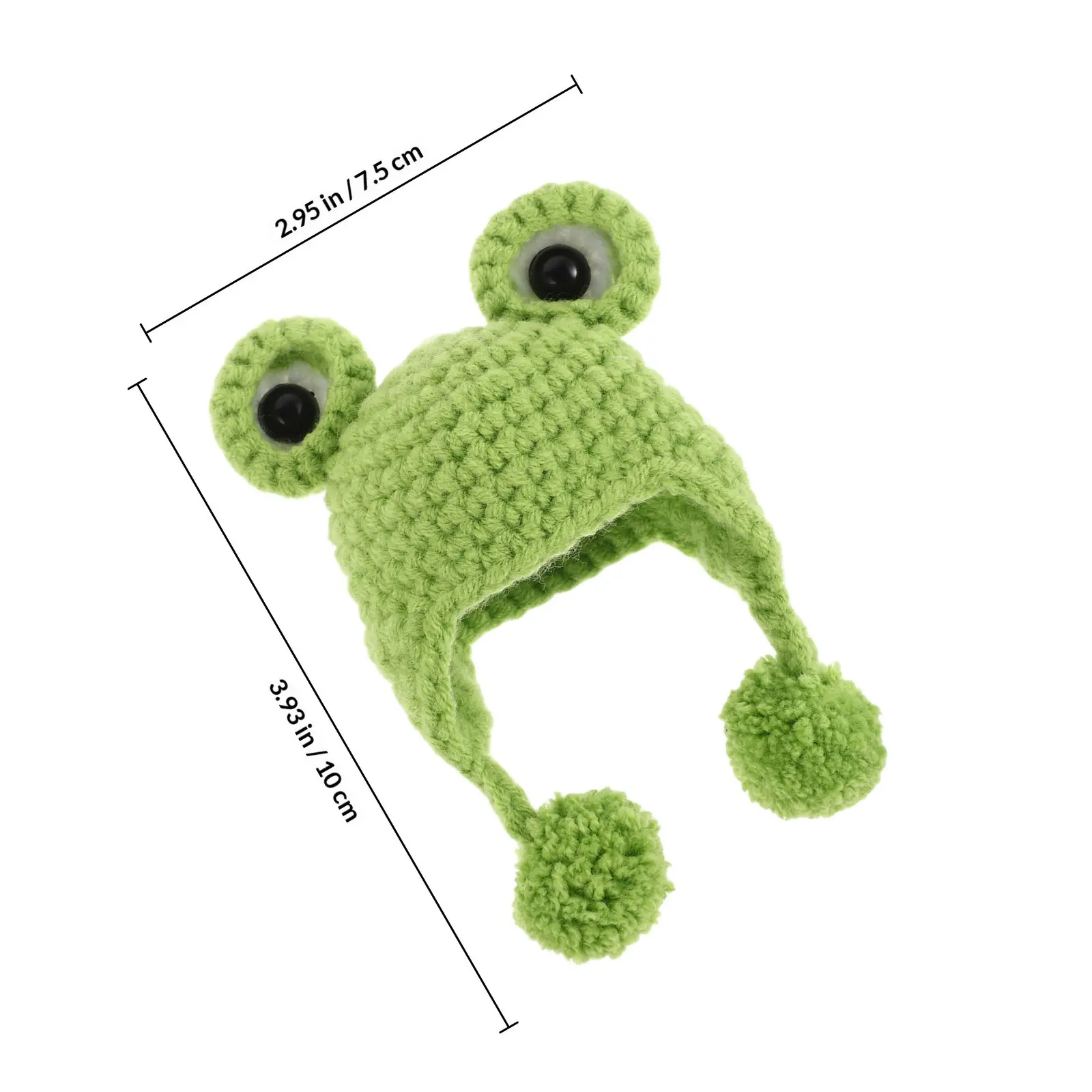 Urocze Mini Wełniane Czapki typu Beanie z Kreskówkowymi Wzorami, Miękkie Dzianinowe Małe Zimowe Czapki do Dekoracji Domku dla Lalek, Akcesoria do Rękodzieła