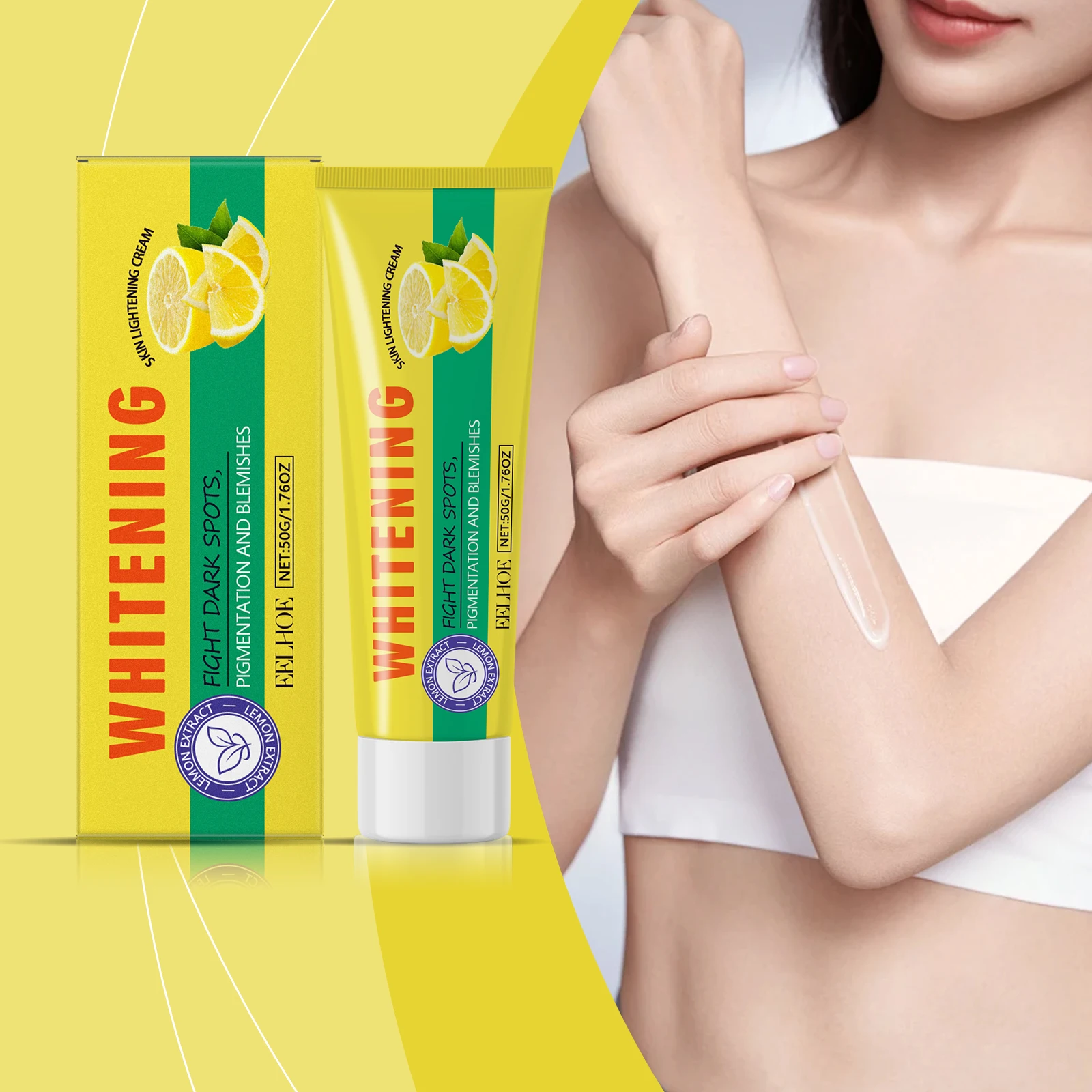 Eelhoe Lemon Body Lotion Gently Moisturizes The Skin Leaving Smooth Shiny Refreshing Fragrant Moisturizing Improves Dryness
