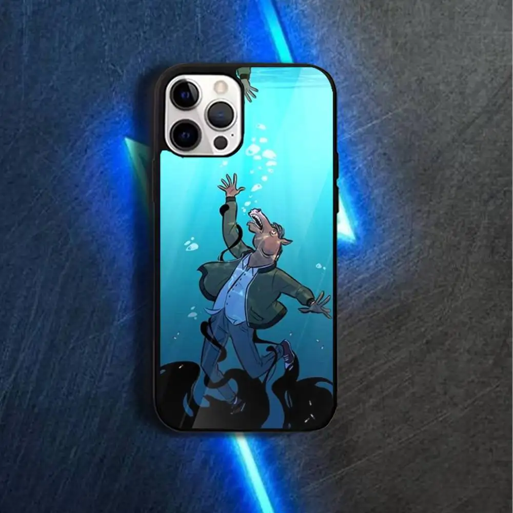 Custodia per telefono B-Bojack cartoonS Horseman per iPhone 17,16,15,14,13,12,11,Pro,Max,Plus,Mini,Magsafe, custodia di ricarica wireless magnetica