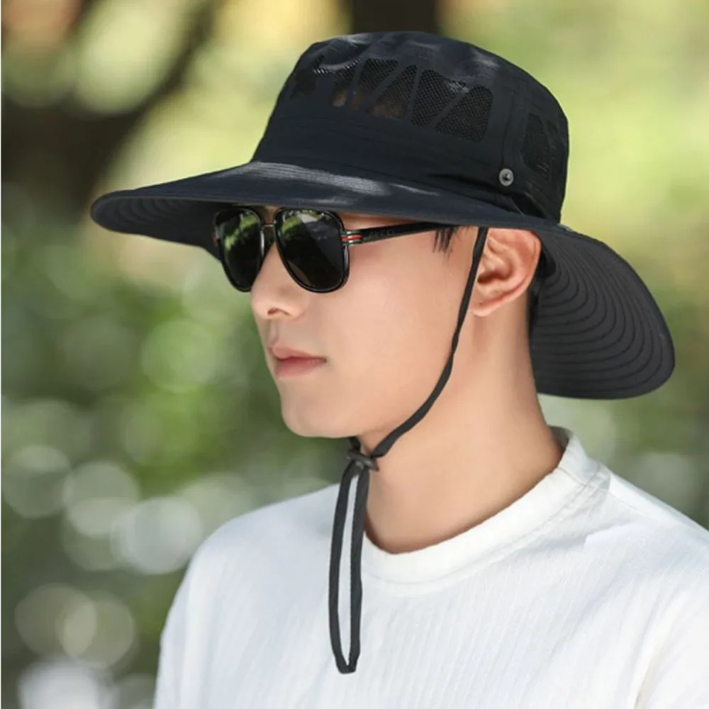 Quick Drying Boonie Hat Fashion Protect Neck Anti-UV Bucket Hat Sunscreen and Shading Breathable Fisherman's Hat Outdoor Sports