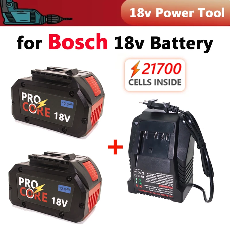 

8AH/10AH/12AH For BOSCH Professional 18V 21700 Battery ProCORE 18V Li-ion Replacement for BAT609 BAT618 GBA18V with bms