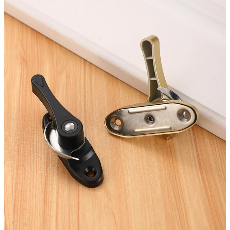 New Stainless Steel Universal Crescent Lock with Hook Aluminum Doors and Windows Hook Lock Child Safety Window Lock Buckle.