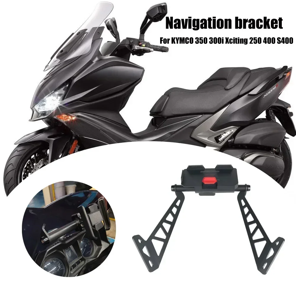 

USB Charger Phone Holder Stand Bracket for KYMCO Down Town 350 300i Xciting 250 400 s400 Motorcycle GPS Navigation Plate