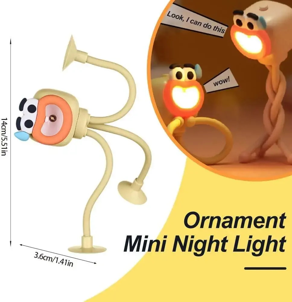 Nachtlicht, veränderbare Form, lustiges Sportler-Nachtlicht, Cartoon-DIY, niedliche Nachtlampe, Mini-Niedliche Nachttischlampe mit Saugfunktion für Kinder