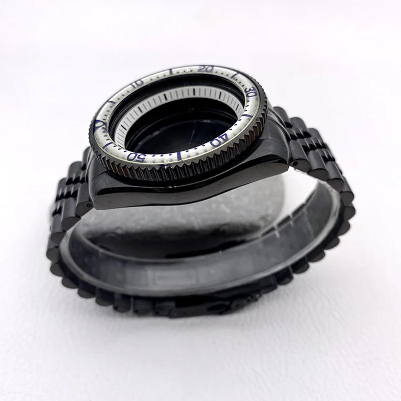 NH35 casing Mod SKX007 casing jam tangan cocok NH35 NH36 7S26 mahkota gerakan pada 3.0 casing jam tangan penyelam pasang baja tahan karat Stap