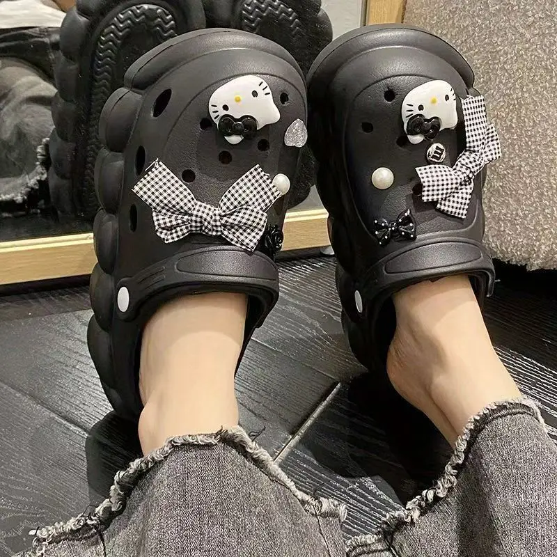 زينة على شكل فيونكة قطة لطيفة، إبزيم حذاء قابل للفصل، إكسسوارات أحذية عصرية مصنوعة يدويًا #3